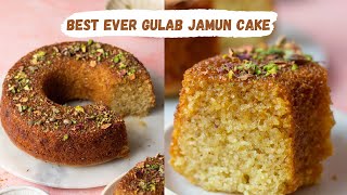 YUMMIEST DIWALI SPECIAL GULAB JAMUN CAKE RECIPE  HOW TO MAKE A GULAB JAMUN CAKE AT HOME [upl. by Eislel747]