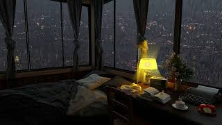 Rainy Night Jazz in New York City 🌃 Cozy Jazz Music for Relaxation Study Work [upl. by Esoryram]