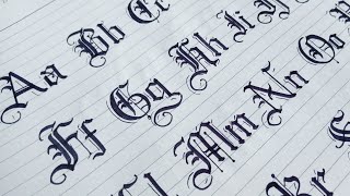 How to Gothic Calligraphy Capital and Small Letters From A to Z  Blackletters Calligraphy [upl. by Tloc]