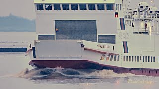 Zurück von Borkum Fähre MÜNSTERLAND DCJB IMO 8601989 Inselfähre RoRo ferry Emden [upl. by Ecreip]