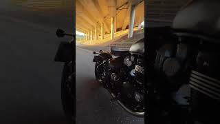 Triumph Bobber  Motone short drag pipes with decat x pipe SOUND OfficialTriumph [upl. by Drawyeh]