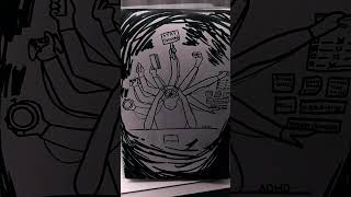 Drawing mental disorders part 2 ADHD mentalhealth love ytshort fyp [upl. by Aeneus289]