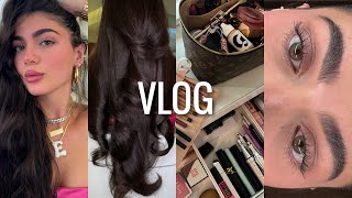 A FEW DAYS VLOG haircut nails slick back grwm  unboxing [upl. by Enimassej855]