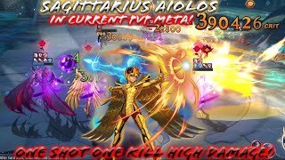 Saint Seiya Awakening KOTZ  Sagittarius Aiolos Current PvP Meta One shot One Kill High Damage [upl. by Borszcz]