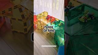 Parking Car Ramp  Magnetic Tiles magnetictiles connetixtiles openendedplay [upl. by Haskell374]