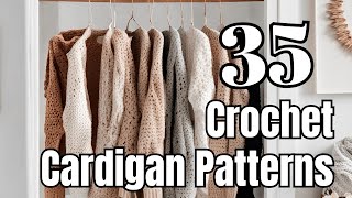 35 Free Crochet Cardigans for every season [upl. by Atiras]