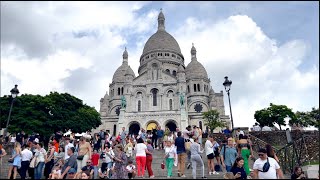 The SacreCoeur Basilica in Montmarte  Paris France [upl. by Ragde837]