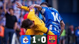 RC DEPORTIVO DE LA CORUÑA 10 BARÇA B  GOLES [upl. by Aneloc182]