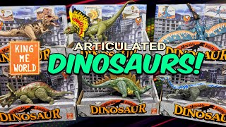 BRAND NEW Articulated Dinosaur toys from King me World Mattel Jurassic World style [upl. by Avilys]