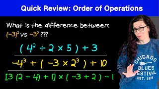 Quick Review The Order of Operations [upl. by Taylor]