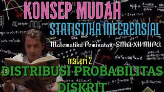 DISTRIBUSI PROBABILITAS DISKRIT  STATISTIKA INFERENSIAL SMA KELAS XII MATEMATIKA PEMINATAN [upl. by Skelton634]