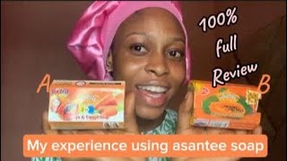 full review from my personal experience on asantee papaya soap and 2in 1 [upl. by Cutlip322]