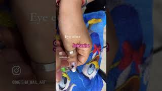 Eye ball effect  easy nail art at home [upl. by Haididej]