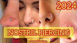 NOSTRIL PIERCING  NOSE PIERCING dont do it AT HOME compilation TUTORIAL amp PROCEDURE [upl. by Yennaiv]