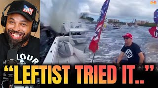 MAGA Patriots CONFRONT FAKE Trump Supporters At Boat Parade in Florida [upl. by Ahseniuq]