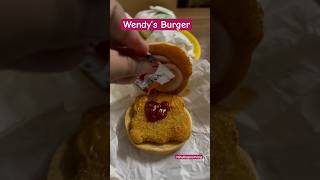 Wendy’s burger review  Wendy’s burger look  wendys burger burgers foodshorts ytshorts [upl. by Akiras355]