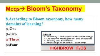 Bloom’s Taxonomy  taxonomy of educational objectives  Cognitive Affective amp Psychomotor Domains [upl. by Adlog371]