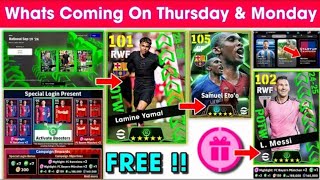 What Is Coming On Thursday amp Next Monday In eFootball 2025 Mobile  New Potw amp Free Coins football [upl. by Nicolle]