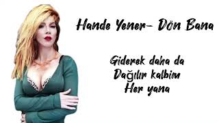 Hande YenerDön Bana Karaoke [upl. by Warthman882]