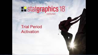 Statgraphics 18 Trial Period Activation [upl. by Aisirtap]