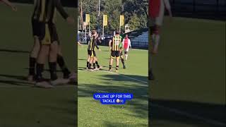 Worlds worst soccer foul so bad watch soccer football footballshorts [upl. by Annayehc686]