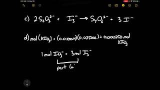 Triiodide ions are generated in solution by the following unbalanced reaction in acidic solution Tri [upl. by Zischke]