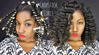 Chopstick Curls on Natural Hair [upl. by Varien]