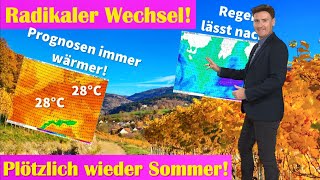 Bis 28 °C  Altweibersommer schlägt zu brachialer Wetterumschwung Entspannung der Regen hört auf [upl. by Uase]