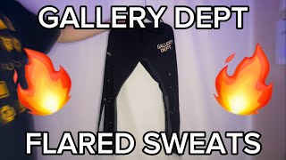 GALLERY DEPT FLARED SWEATS BLACK INDEPTH LOOK [upl. by Gracia]