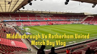 Middlesbrough 11 Rotherham United Vlog  202324 [upl. by Amilah573]