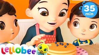 Making Pancakes Song More Nursery Rhymes for Kids  Lellobee [upl. by Lavoie]