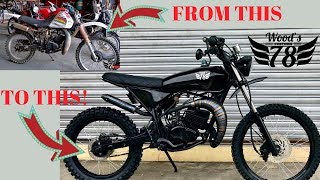 How to Build a Black Mamba Scrambler from a TSR125 2019 Woods Custom 78 [upl. by Lehcar671]