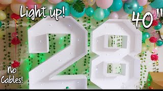 DIY How to Make Giant Marquee Numbers with Lights [upl. by Peednus759]