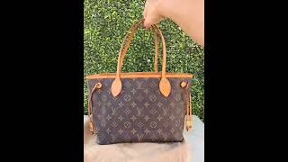 Authentic Preowned Louis Vuitton Neverfull PM Monogram Canvas Beige [upl. by Valonia]