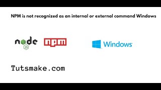 npm is not recognized as an internal or external command windows 11 [upl. by Suiddaht]