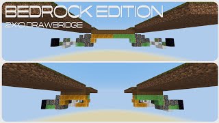 EASY BEDROCK EDITION 2X10 DRAWBRIDGE [upl. by Ary]