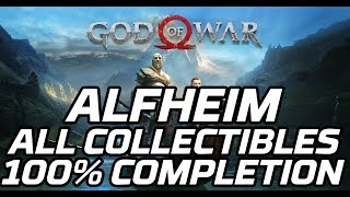 God of War Alfheim  All Collectibles Shrines Ravens Artefacts Chests Lore Markers [upl. by Atterol]