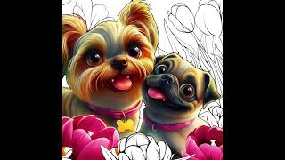 LOVE YOUR PET dog love mypet coloring youtubeshorts youtubevideo fyp fypシ゚ [upl. by Timus]