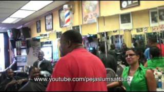 Grandmaster Caz Freestyle in Barber Shop Queens NY [upl. by Rebmit]