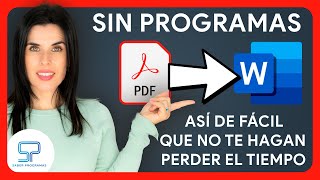 🚀 Cómo CONVERTIR PDF a WORD Sin Programas 📚 ¡Tutorial SÚPER RÁPIDO ⚡ [upl. by Suirred]