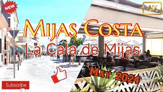 Mijas Costa 🇪🇦  May 2024  La Cala de Mijas  sunshine walk  Malaga  Spain  4K [upl. by Elrod]