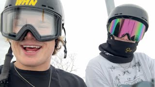 skiing 2024 OPENING PARK at MSLM with my lil bro [upl. by Llerret]