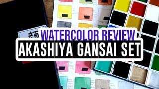 Unboxing  First Impression  Akashiya Gansai paints x 24 colors [upl. by Arrotal]