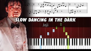 Joji  SLOW DANCING IN THE DARK  Piano Tutorial with Sheet Music [upl. by Zakaria]