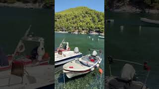 small boats in Agnontas Skopelos Island [upl. by Gittle]