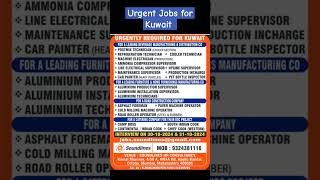 Urgent jobs for Kuwait latest gulf jobs today kuwait jobs shorts viral kuwaitjobs viralshorts [upl. by Amelita49]