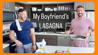 COOKING HANGOUTS  My Boyfriends Lasagna [upl. by Fotinas]