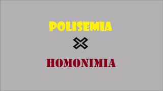 POLISEMIA Y HOMONIMIA  Explicación y Diferencias [upl. by Alcine230]