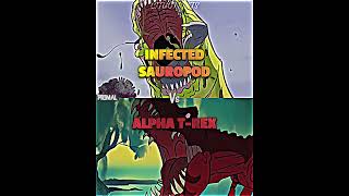 Infected Sauropod vs Alpha TRex primal vsedit vsbattle wisedit wis whoisstronger debate [upl. by Ettenyar]