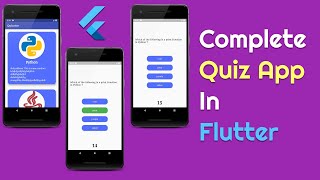 Complete Quiz App With Timer In Flutter  By Desi Programmer [upl. by Ardiekal]